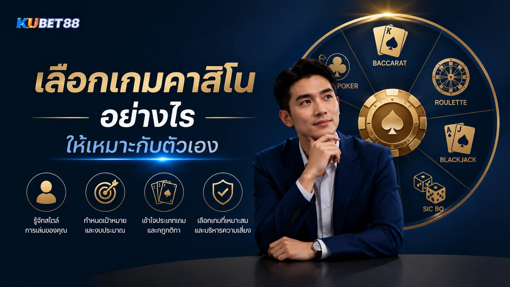เลือกเกมคาสิโนอย่างไรให้เหมาะกับตัวเอง พร้อมแนวทางพิจารณารูปแบบเกมและความเสี่ยง